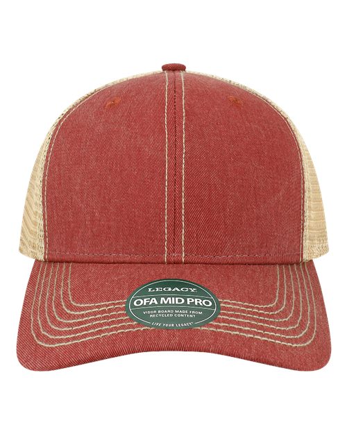 LEGACY Old Favorite Mid Pro Trucker Cap - OFMPS - EMBROIDERED