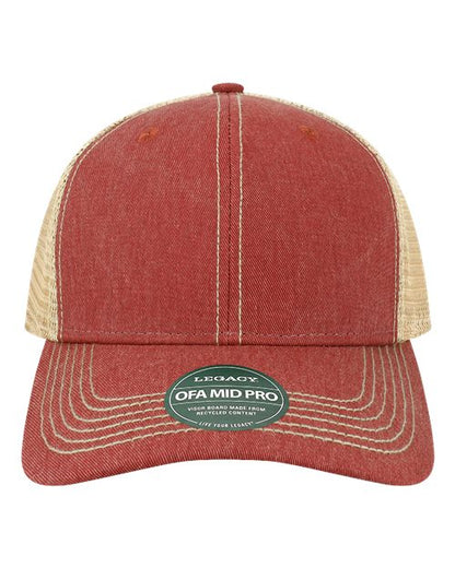 LEGACY Old Favorite Mid Pro Trucker Cap - OFMPS - EMBROIDERED