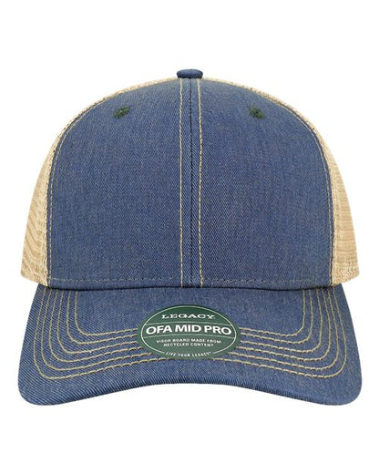 LEGACY Old Favorite Mid Pro Trucker Cap - OFMPS - EMBROIDERED