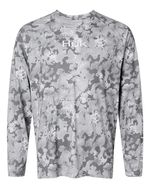 HUK Men's Airweight KS Printed Crewneck Pullover - H1200718 - EMBROIDERED
