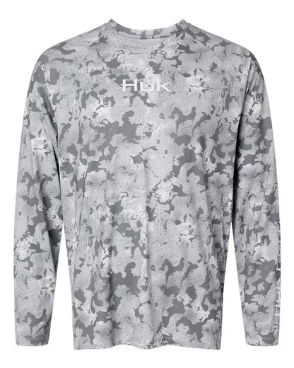 HUK Men's Airweight KS Printed Crewneck Pullover - H1200718 - EMBROIDERED