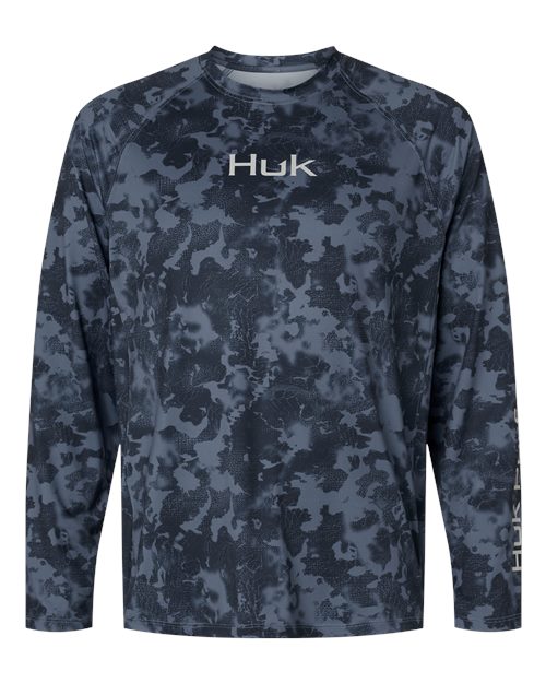 HUK Men's Airweight KS Printed Crewneck Pullover - H1200718 - EMBROIDERED