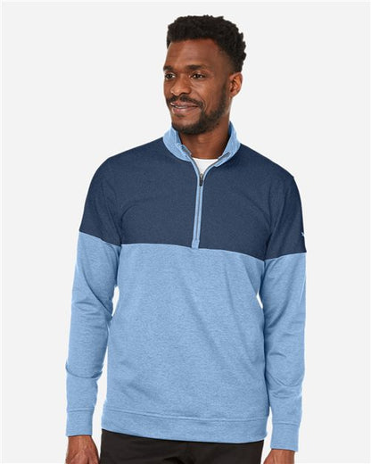 Puma Golf Men's Cloudspun Warm Up Quarter-Zip Pullover - 595803 - EMBROIDERED
