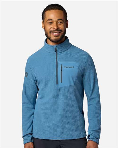 Marmot Men's Air Fleece Quarter-Zip Pullover - M16726 - EMBROIDERED