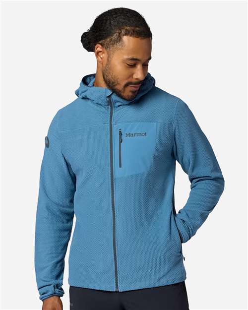 Marmot Men's Air Fleece Hooded Jacket - M16727 - EMBROIDERED