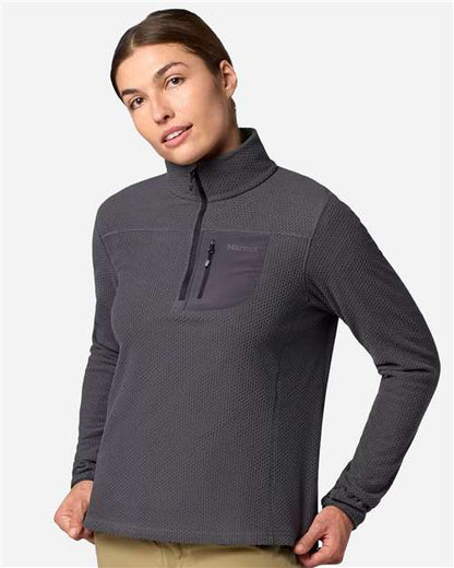 Marmot Women's Air Fleece Quarter-Zip Pullover - M16745 - EMBROIDERED