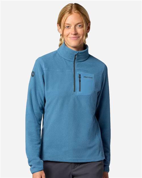 Marmot Women's Air Fleece Quarter-Zip Pullover - M16745 - EMBROIDERED