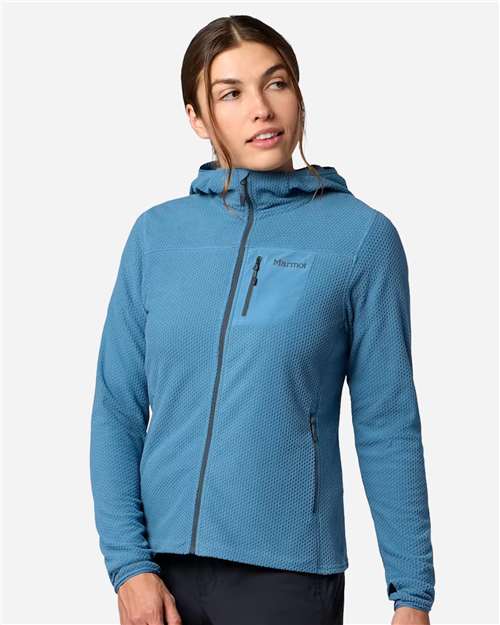 Marmot Women's Air Fleece Hooded Jacket - M16746 - EMBROIDERED