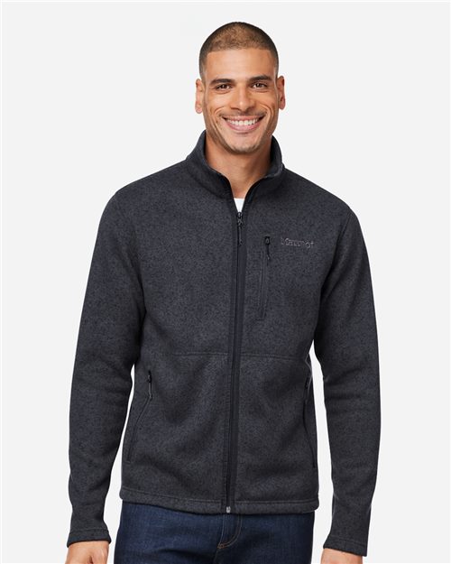 Marmot Men's Drop Line Fleece Jacket - M16223 - EMBROIDERED