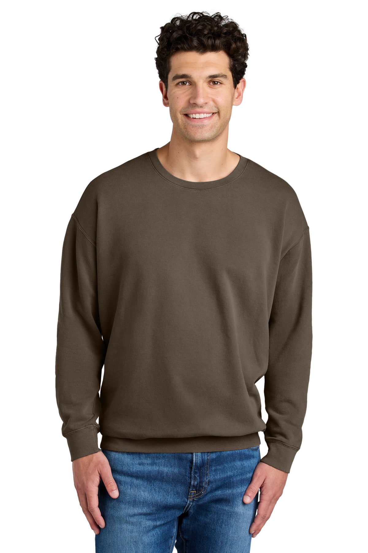 Comfort Colors Lightweight Crewneck Sweatshirt 1466 - EMBROIDERED