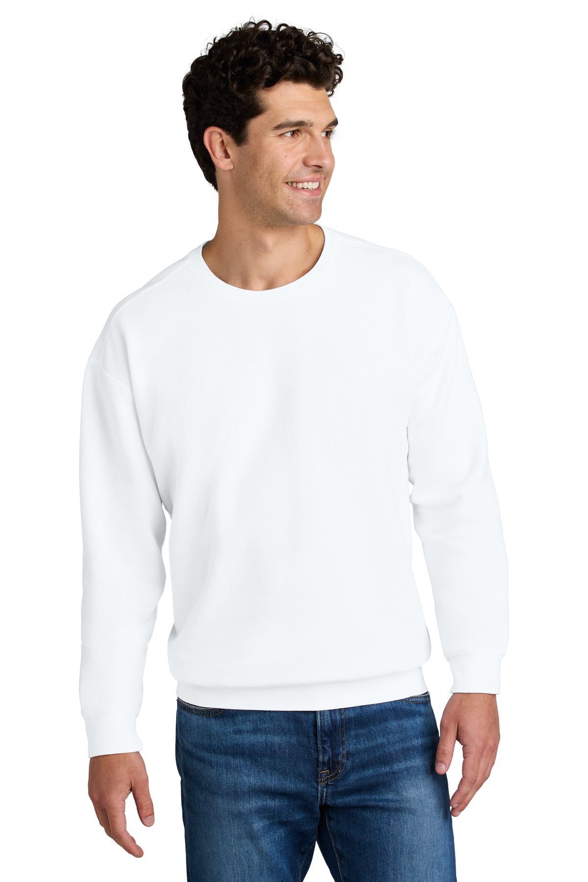 Comfort Colors Lightweight Crewneck Sweatshirt 1466 - EMBROIDERED