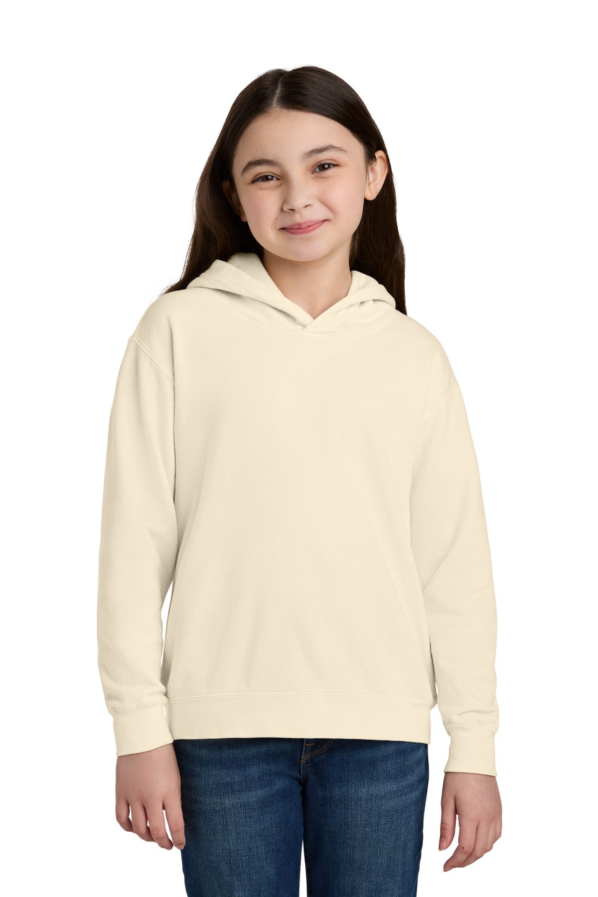 Comfort Colors Youth Lightweight Hooded Sweatshirt 1467Y - EMBROIDERED