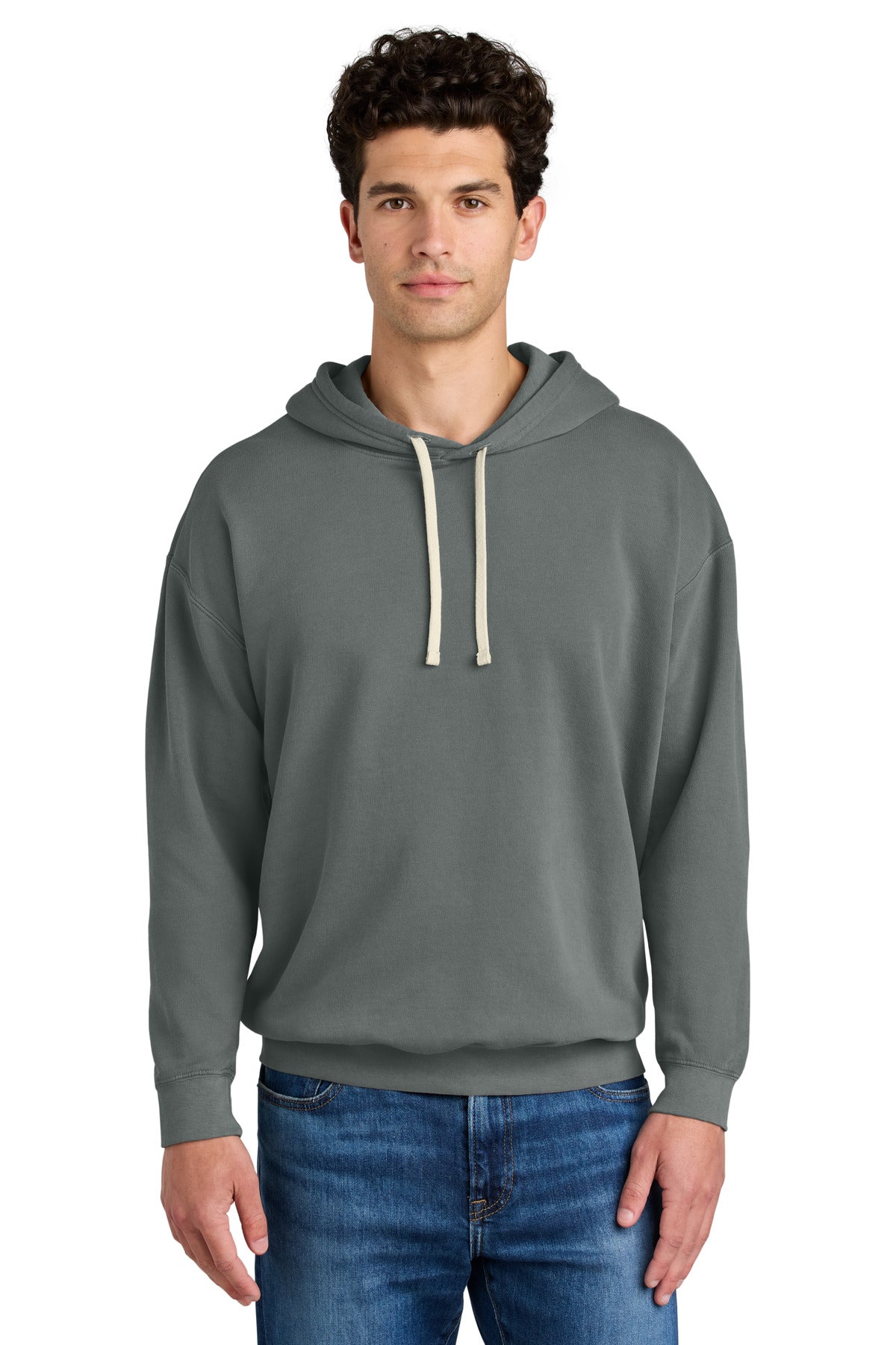 Comfort Colors Lightweight Hooded Sweatshirt 1467 - EMBROIDERED