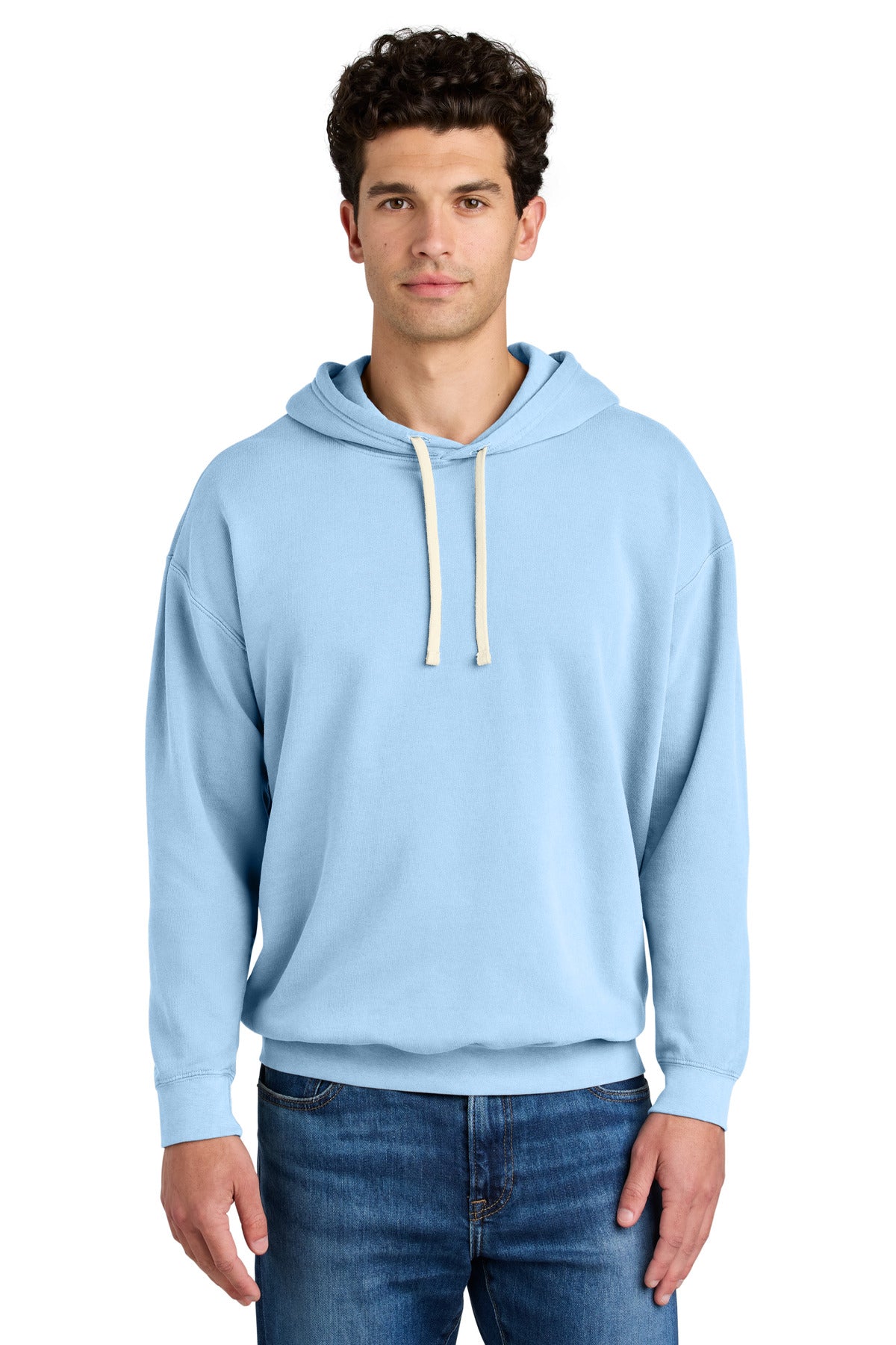 Comfort Colors Lightweight Hooded Sweatshirt 1467 - EMBROIDERED