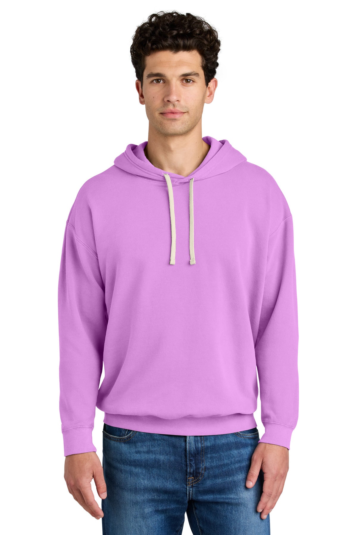 Comfort Colors Lightweight Hooded Sweatshirt 1467 - EMBROIDERED