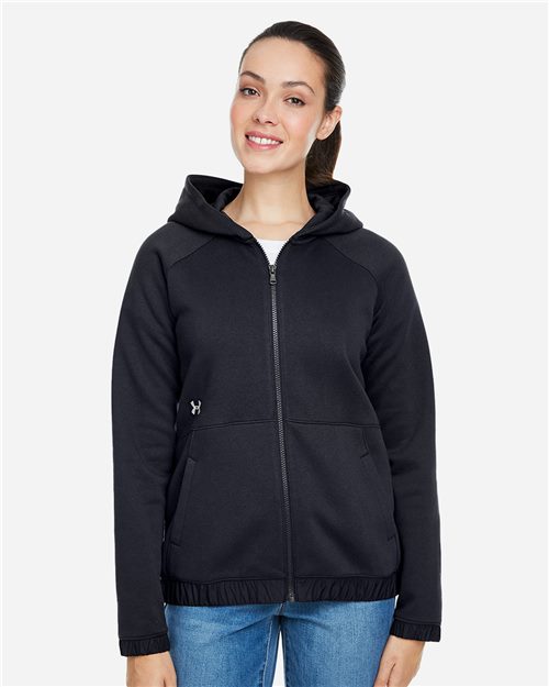 Under Armour. Women's Hustle Full-Zip Hooded Sweatshirt. 1351229