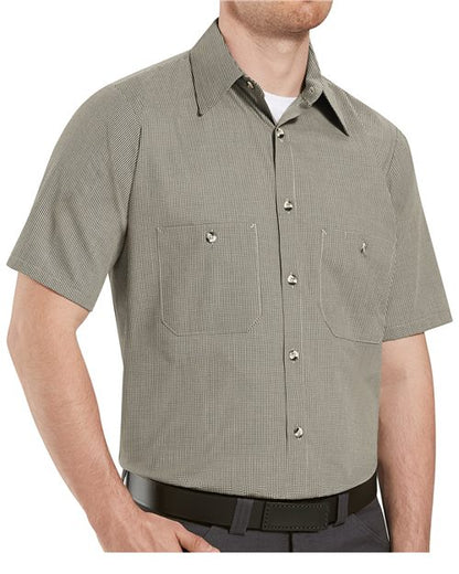Red Kap Men's Premium Short Sleeve Work Shirt - SP20 - EMBROIDERED