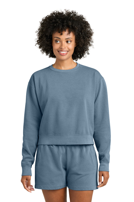 Comfort Colors Women's Mid-Length Crewneck Sweatshirt 1566L - EMBROIDERED