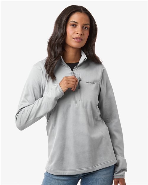 Columbia Women's Essential Hike™ Grid Fleece Half-Zip Pullover - 213624 - EMBROIDERED