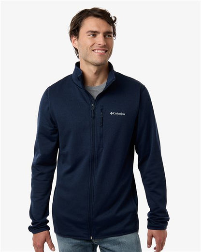 Columbia Men's Essential Hike™ Grid Fleece Full-Zip - 213684 - EMBROIDERED