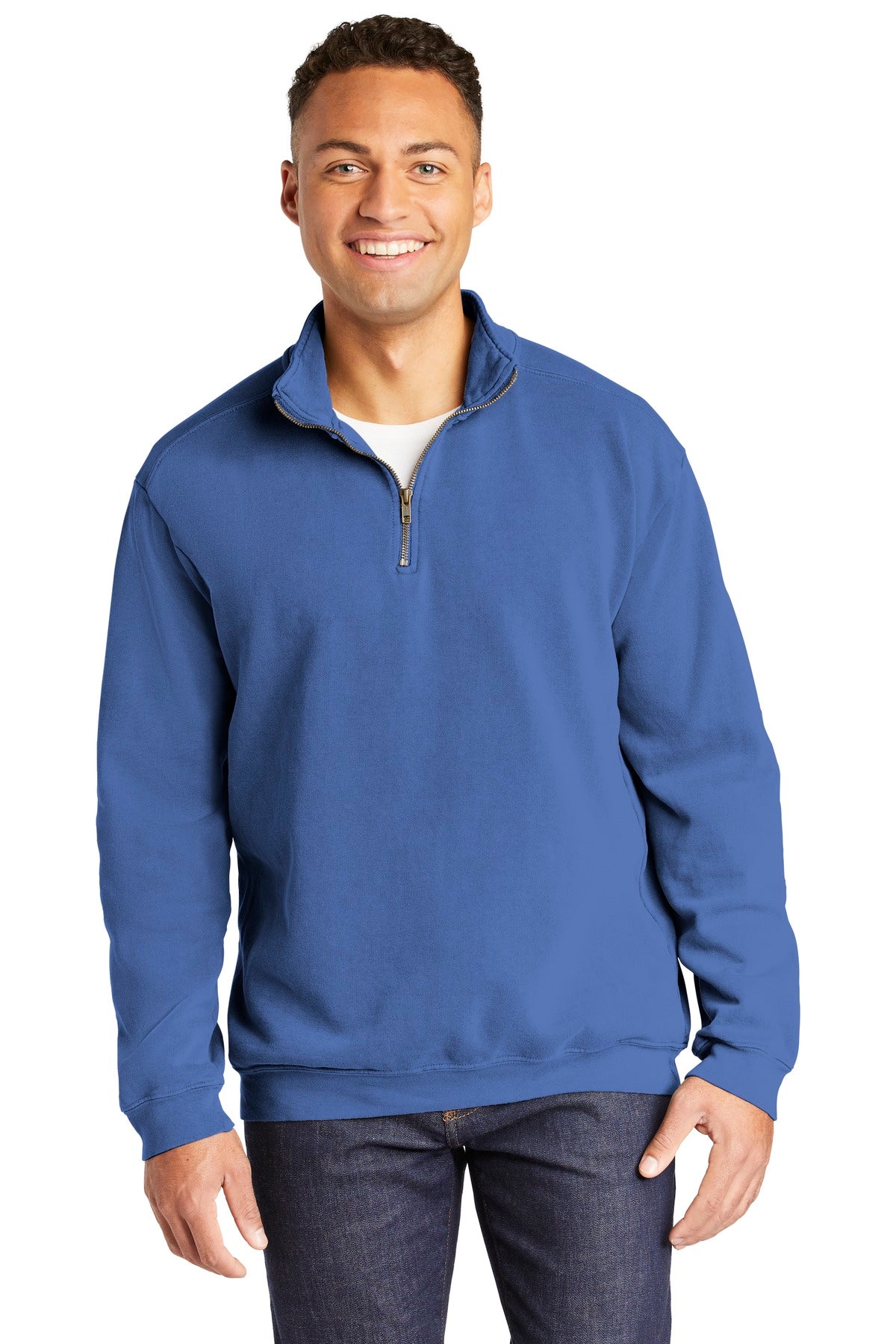 COMFORT COLORS Ring Spun 1/4-Zip Sweatshirt. 1580 - EMBROIDERED