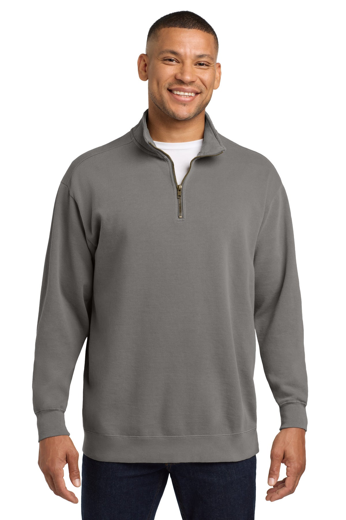 COMFORT COLORS Ring Spun 1/4-Zip Sweatshirt. 1580 - EMBROIDERED