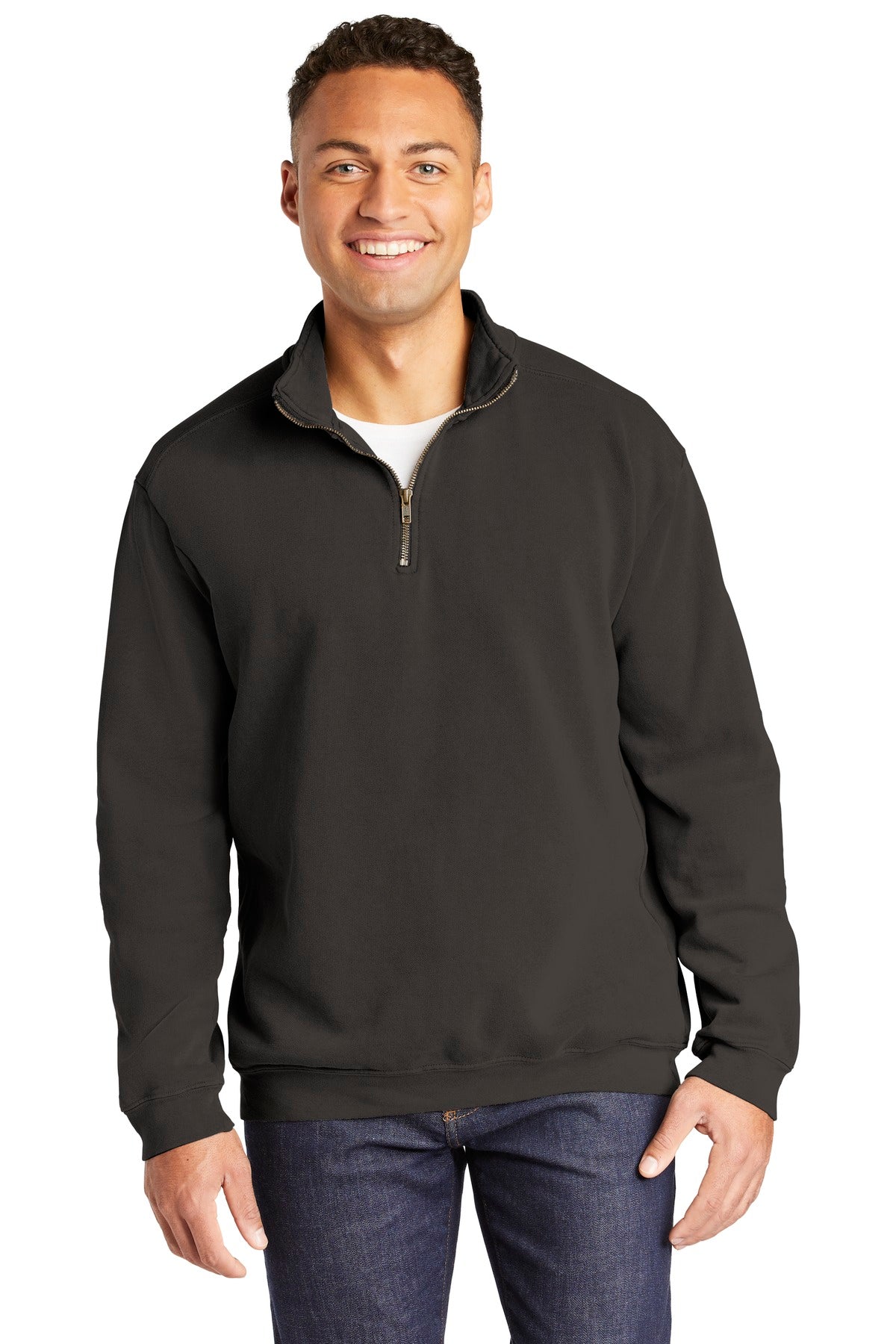 COMFORT COLORS Ring Spun 1/4-Zip Sweatshirt. 1580 - EMBROIDERED