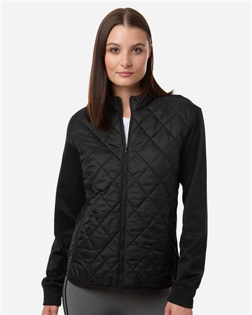 Adidas Women's Ultimate Quilted Full-Zip Jacket - A1009 - EMBROIDERED