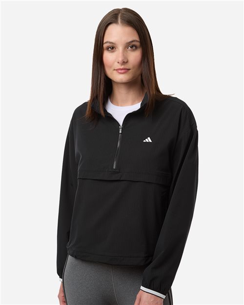 Adidas Women's Go-To Quarter-Zip Jacket - A1012 - EMBROIDERED