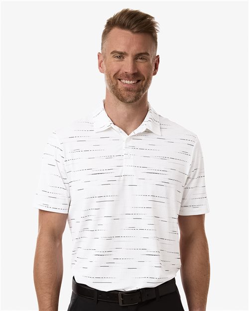 Adidas Men's Ultimate365 Mesh Glimmer Print Polo - A2015 - EMBROIDERED