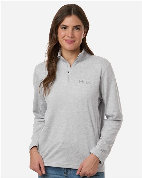 HUK Women's Coldfront+ Quarter-Zip Pullover - H6130024 - EMBROIDERED