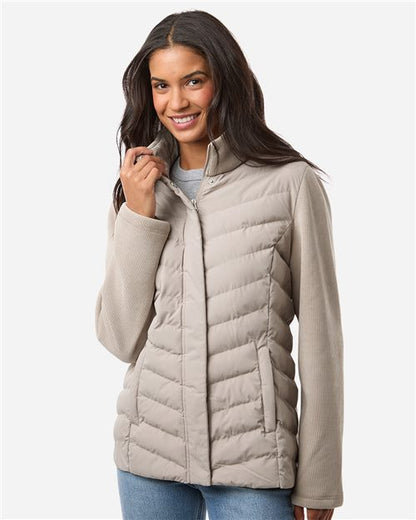 Weatherproof Women's Mixed Media Chevron Jacket - W26719 - EMBROIDERED