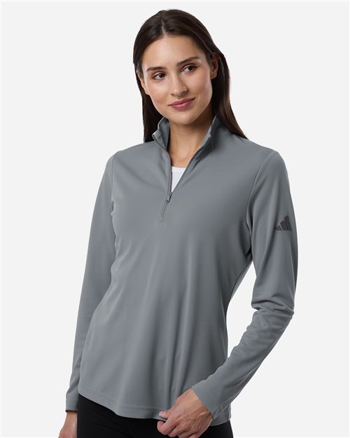 Adidas Women's Lightweight Quarter-Zip Pullover - A400 - EMBROIDERED