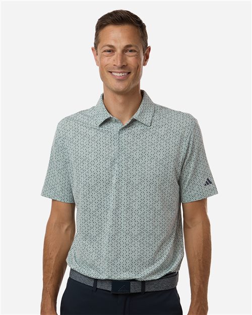 Adidas Men's Ultimate365 Mesh Tango Print Climacool Polo - A2023 - EMBROIDERED