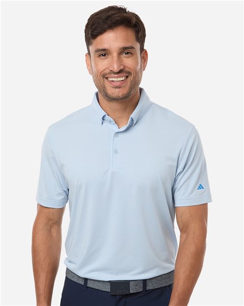 Adidas Men's Ultimate365 Pencil Stripe Climacool Polo - A2026 - EMBROIDERED