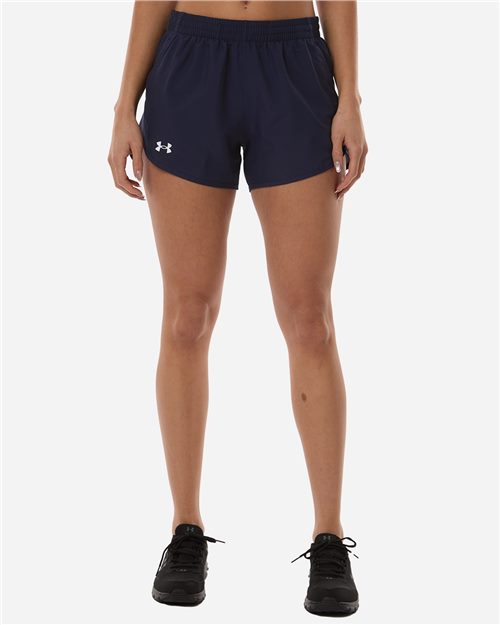 Under Armour Women's Fly-By Unlined 3" Short - 1382968 - EMBROIDERED