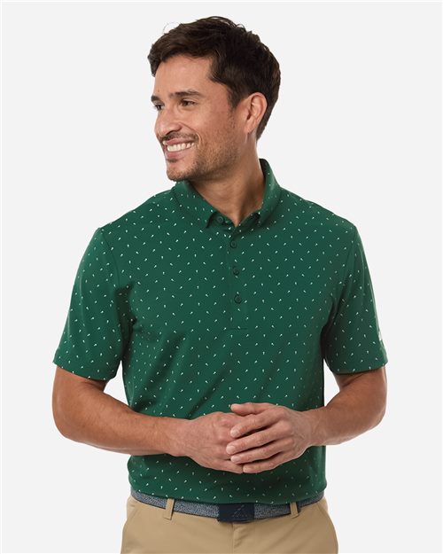 Adidas Men's Ultimate365 Micro Print Polo - A2028 - EMBROIDERED