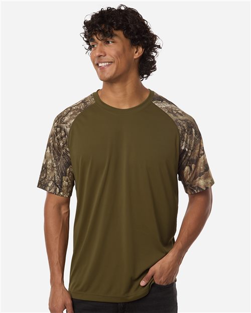 RealTree Unisex Realtree(R) Performance Colorblock T-Shirt - RT2103 - EMBROIDERED