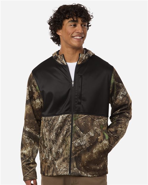 RealTree Unisex Realtree(R) Performance Colorblocked Full-Zip Hooded Sweatshirt - RT5204 - EMBROIDERED