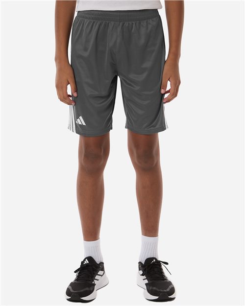 Adidas Youth 3-Stripes 7" Shorts - AT302 - EMBROIDERED