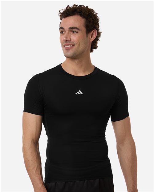 Adidas Men's Techfit Compression T-Shirt - AT130 - EMBROIDERED