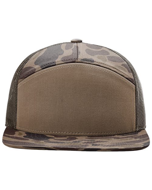 Richardson Printed Seven-Panel Trucker Cap - 168P - EMBROIDERED