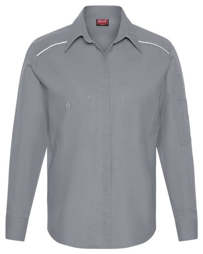 Red Kap Women's Airflow Long Sleeve Work Shirt - SP5A - EMBROIDERED