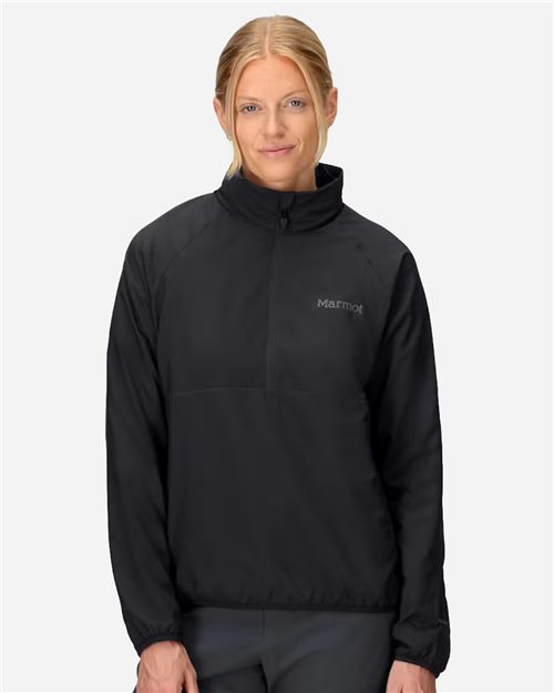 Marmot Women's Aerothermal Soft Shell Quarter-Zip Pullover - M16245 - EMBROIDERED