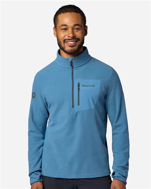 Marmot Men's Air Fleece Quarter-Zip Pullover - M16726 - EMBROIDERED
