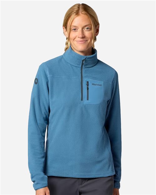 Marmot Women's Air Fleece Quarter-Zip Pullover - M16745 - EMBROIDERED