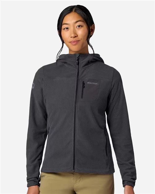 Marmot Women's Air Fleece Hooded Jacket - M16746 - EMBROIDERED