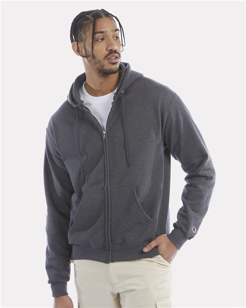 Champion. Men's Powerblend® Full-Zip Hooded Sweatshirt. S800