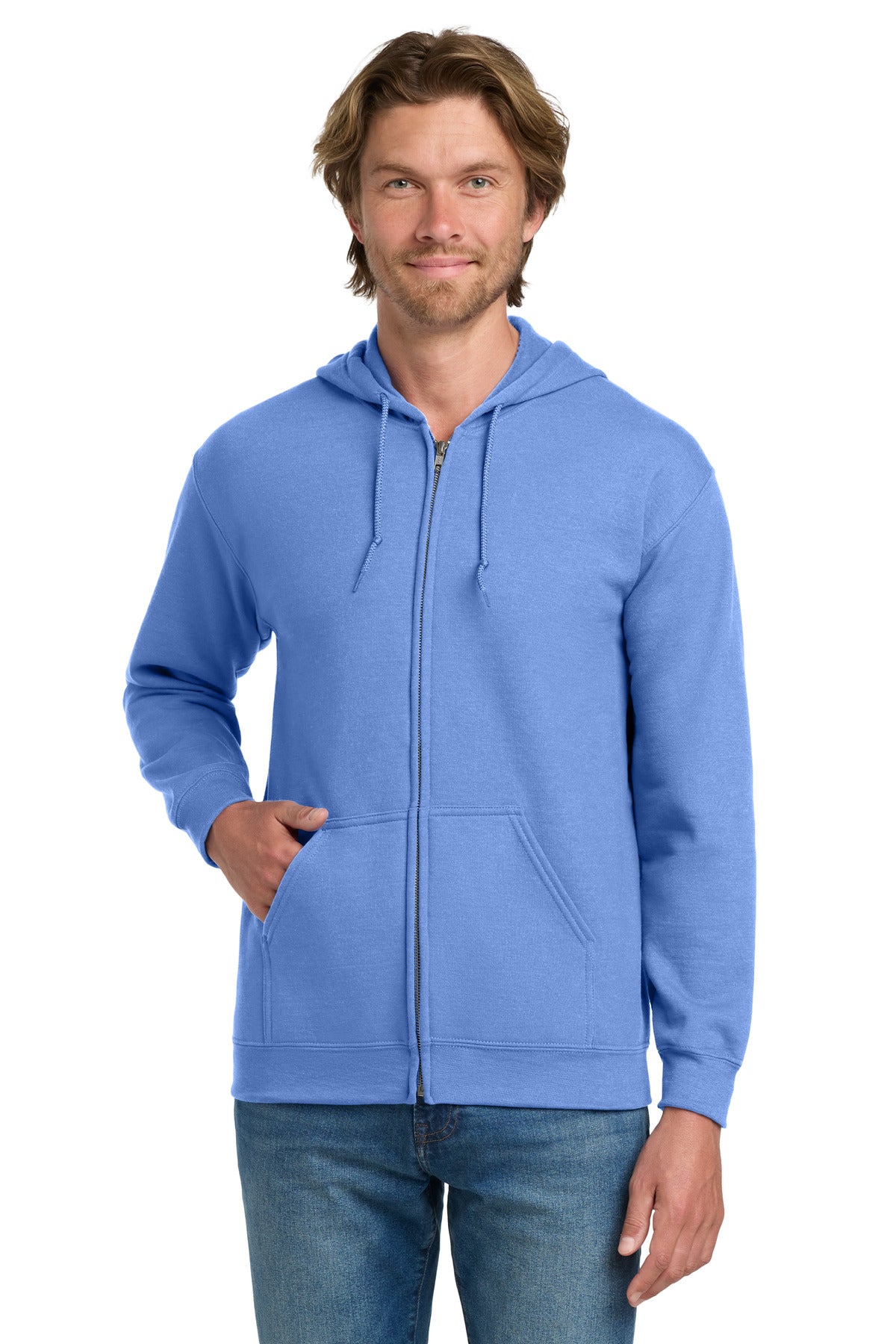 Gildan - Heavy Blend Full-Zip Hooded Sweatshirt. 18600 - EMBROIDERED