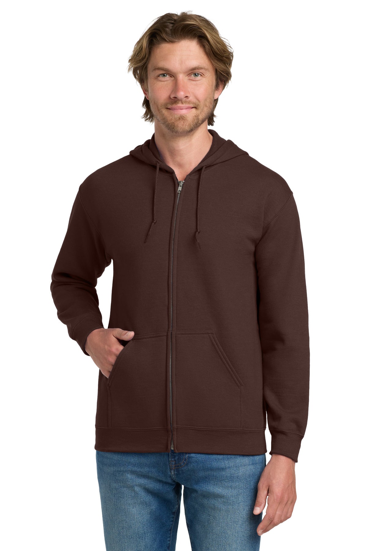 Gildan - Heavy Blend Full-Zip Hooded Sweatshirt. 18600 - EMBROIDERED